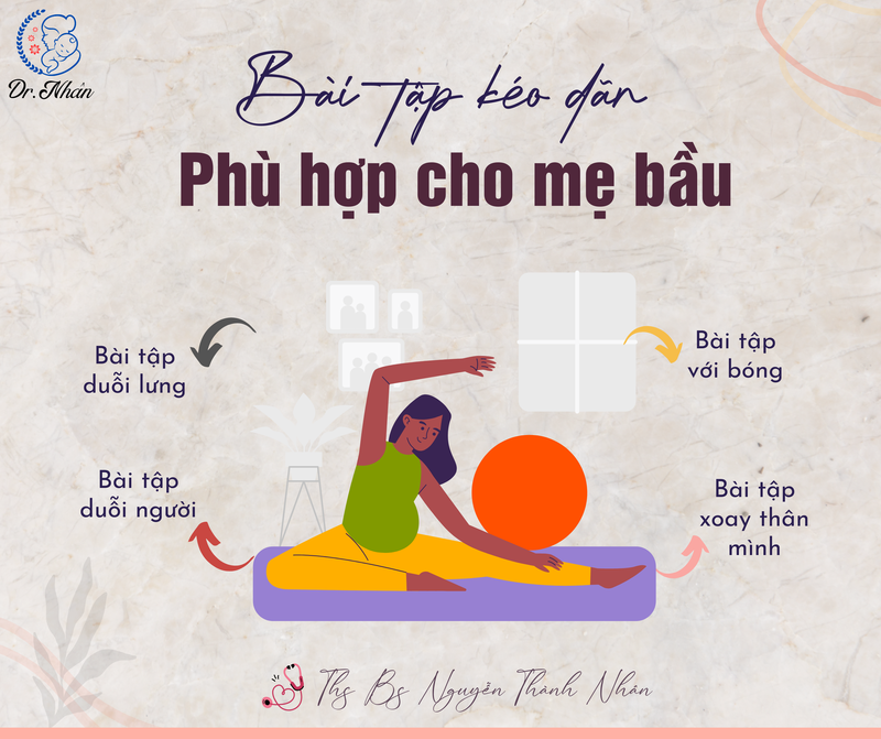 CÁC BÀI TẬP KÉO GIÃN PHÙ HỢP MẸ BẦU