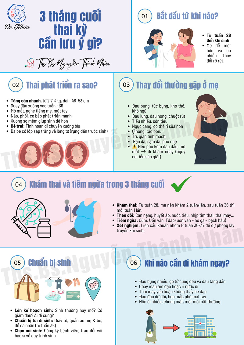 3 THÁNG CUỐI THAI KỲ: CẦN LƯU Ý GÌ?